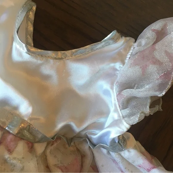 Build-a-Bear Workshop star print pink and white princess dress and scarf set - Picture 3 of 4